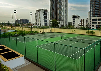 Open Tennis Court -Luxury Villas Amenities by Tata Housing Primanti