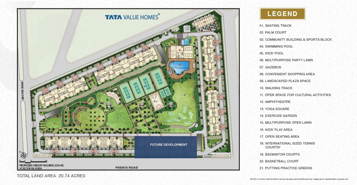 Tata Eureka Park Floor Plan - Master Plan for Tata Eureka Park