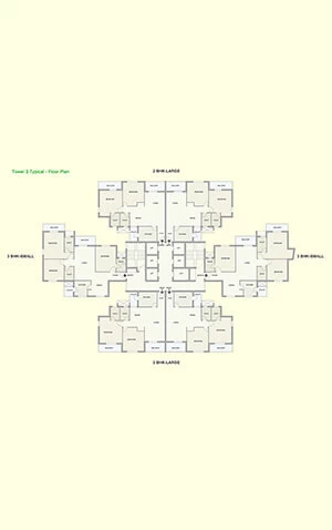Typical Floor Plan of Tata Ariana Tower 3