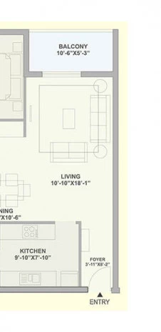 Unit Plan for Tata Ariana - Tower 3 & 4 - 2 BHK Large