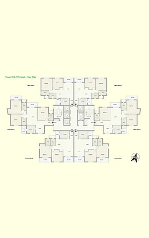 Typical Floor Plan of Tata Ariana Tower 10 and 11