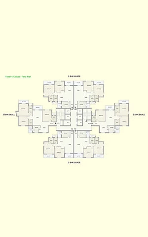 Typical Floor Plan of Tata Ariana Tower 4