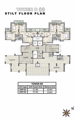 Floor Plan - Tower B 9 for Tata Eureka Park