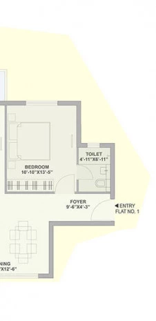 Unit Plan for Tata Ariana - Tower 3 & 4 - 3 BHK Small