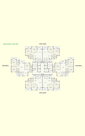 Floor Plan of Tata Ariana - Tower 3 First Floor and Ground Floor