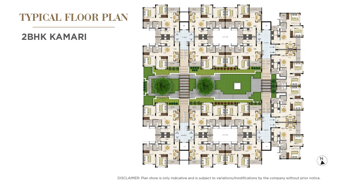 Tata Value Homes Santorini Floor Plan -2 BHK KAMARI