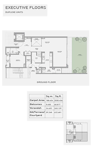 Unit Plan for Tata Executive Apartments - Ground Floor