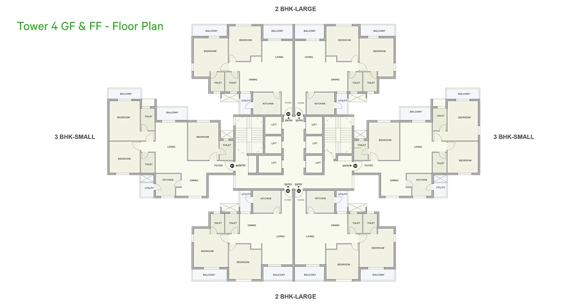 Floor Plan of Tata Ariana - Tower 4 First Floor and Ground Floor