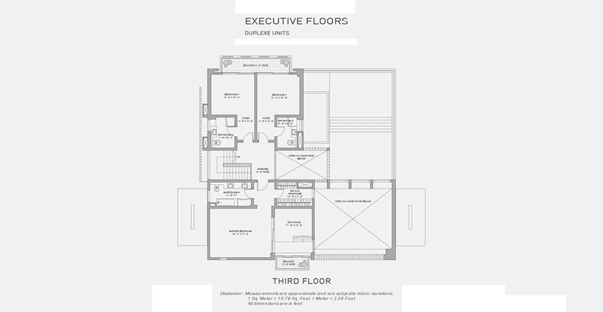 Unit Plan for Tata Executive Apartments - Third Floor