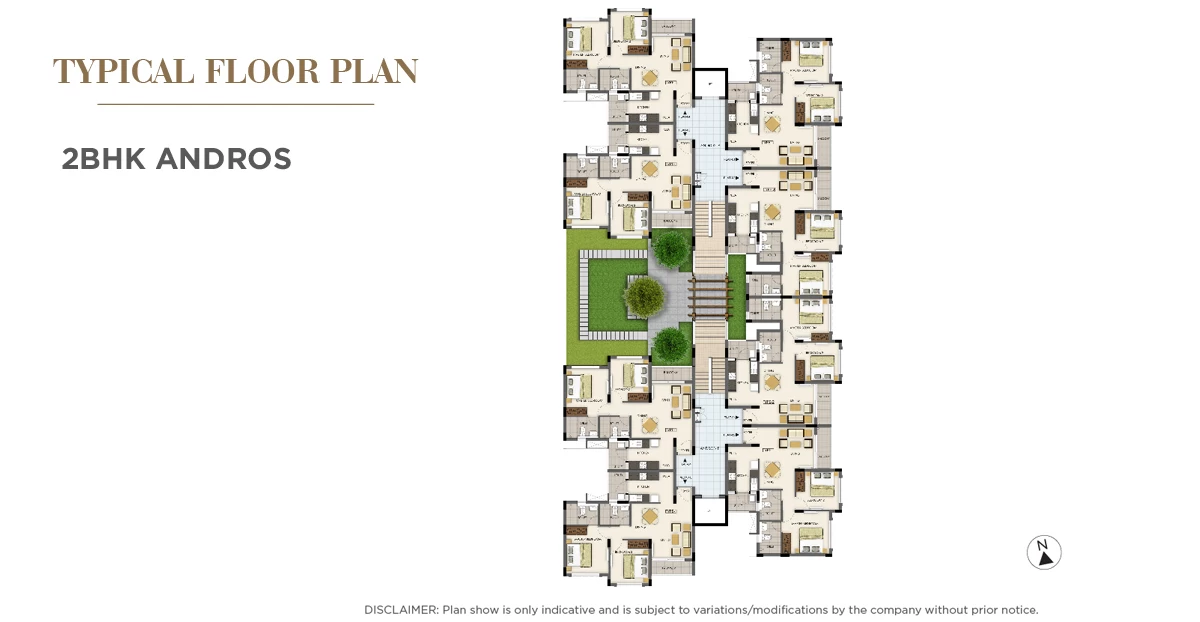 Tata Value Homes Santorini Floor Plan - 2 BHK ANDROS